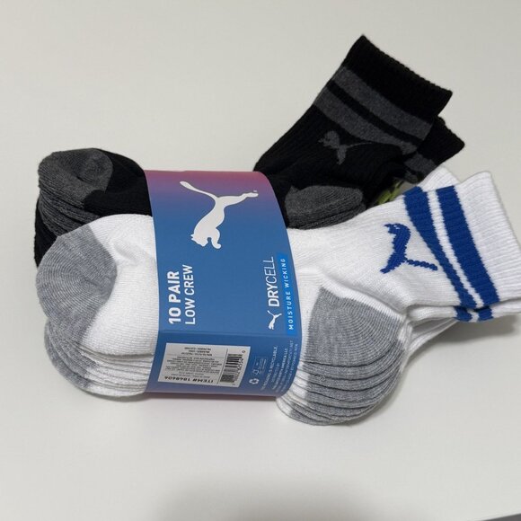 Puma Drycell kids Low Crew Socks 10-Pair - Picture 3 of 3